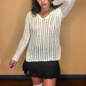 Grungefairy knitted sweater cream